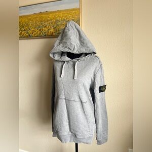Stone Island Gray Hoodie with Logo
